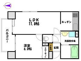 賃貸アパート・賃貸マンション情報｜ラシャンス広畑　間取り図