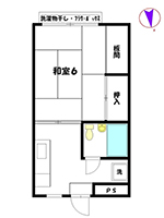 賃貸マンション情報|ユニハイツ 田村Ⅰ 間取り図