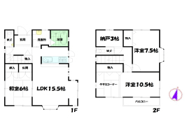 売却物件情報|御立西 中古戸建 間取り図