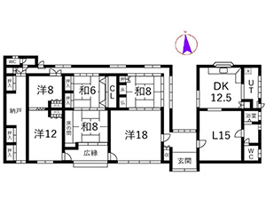 売却物件情報｜新在家本町 中古戸建　間取り