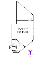 賃貸オフィス・賃貸店舗情報|KM88ビル 301号 間取り図